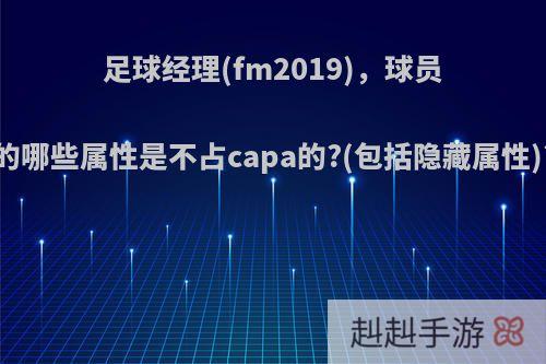 足球经理(fm2019)，球员的哪些属性是不占capa的?(包括隐藏属性)?
