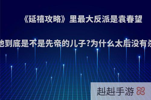 《延禧攻略》里最大反派是袁春望吗?他到底是不是先帝的儿子?为什么太后没有杀他?