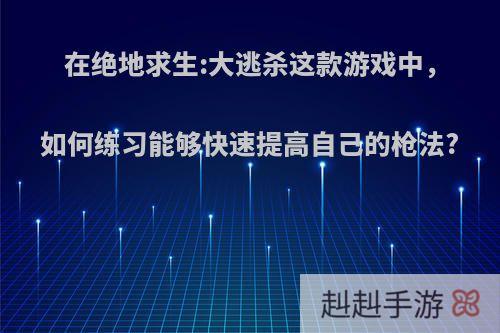 在绝地求生:大逃杀这款游戏中，如何练习能够快速提高自己的枪法?