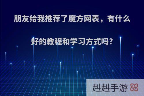 朋友给我推荐了魔方网表，有什么好的教程和学习方式吗?