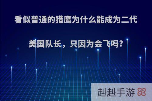 看似普通的猎鹰为什么能成为二代美国队长，只因为会飞吗?