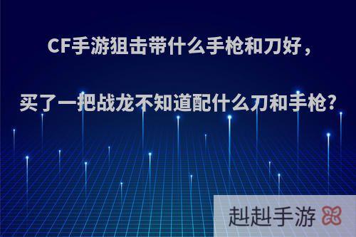 CF手游狙击带什么手枪和刀好，买了一把战龙不知道配什么刀和手枪?