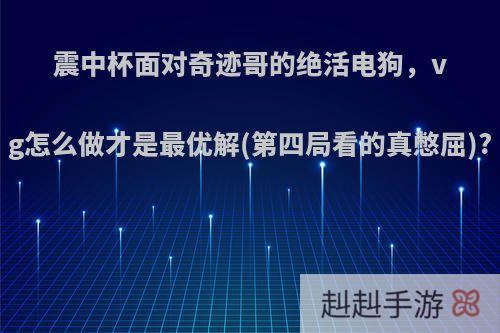 震中杯面对奇迹哥的绝活电狗，vg怎么做才是最优解(第四局看的真憋屈)?
