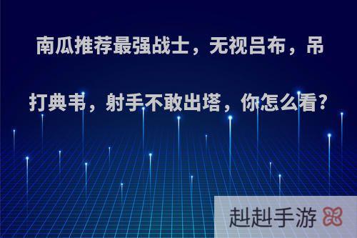 南瓜推荐最强战士，无视吕布，吊打典韦，射手不敢出塔，你怎么看?