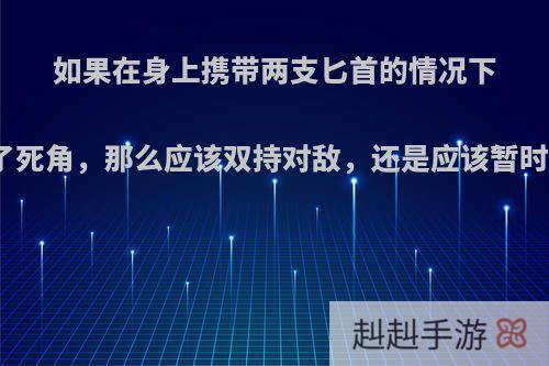 如果在身上携带两支匕首的情况下被数名暴徒围进了死角，那么应该双持对敌，还是应该暂时隐藏其中一把呢?