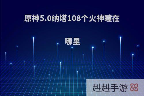 原神5.0纳塔108个火神瞳在哪里
