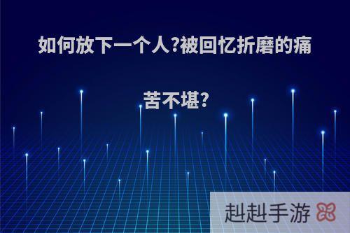 如何放下一个人?被回忆折磨的痛苦不堪?