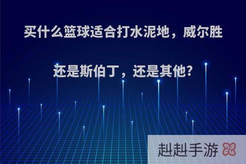 买什么篮球适合打水泥地，威尔胜还是斯伯丁，还是其他?