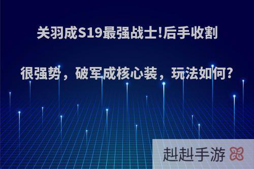 关羽成S19最强战士!后手收割很强势，破军成核心装，玩法如何?