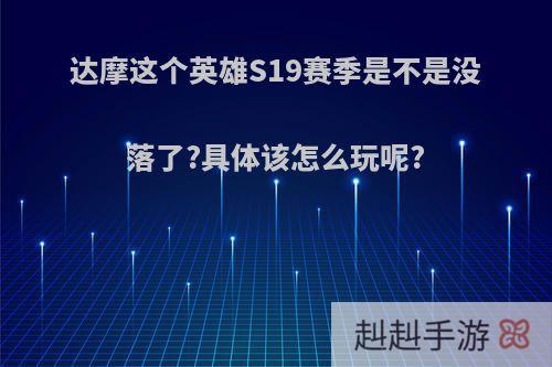 达摩这个英雄S19赛季是不是没落了?具体该怎么玩呢?