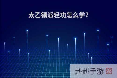 太乙镇派轻功怎么学?