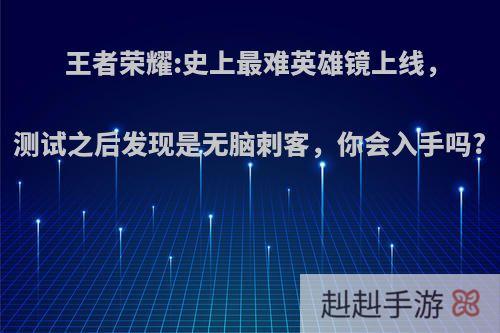 王者荣耀:史上最难英雄镜上线，测试之后发现是无脑刺客，你会入手吗?
