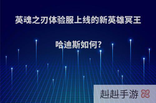 英魂之刃体验服上线的新英雄冥王哈迪斯如何?