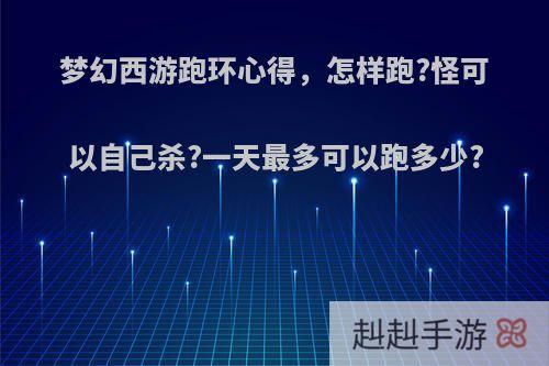 梦幻西游跑环心得，怎样跑?怪可以自己杀?一天最多可以跑多少?