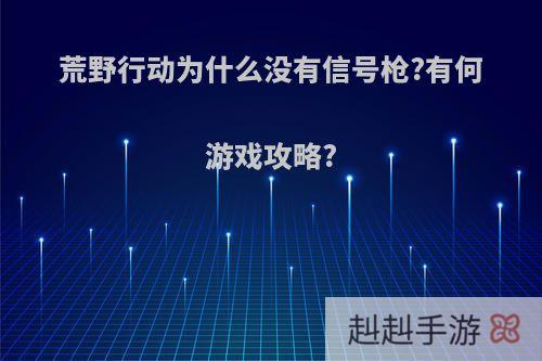 荒野行动为什么没有信号枪?有何游戏攻略?