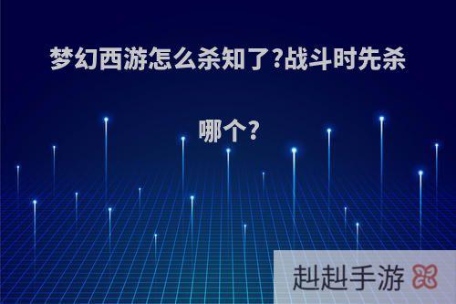 梦幻西游怎么杀知了?战斗时先杀哪个?