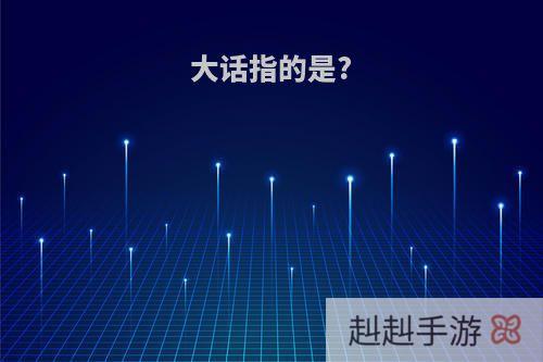 大话指的是?