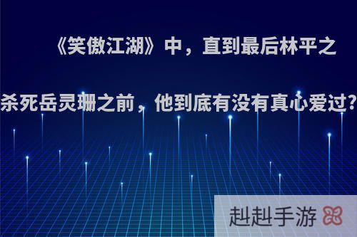 《笑傲江湖》中，直到最后林平之杀死岳灵珊之前，他到底有没有真心爱过?