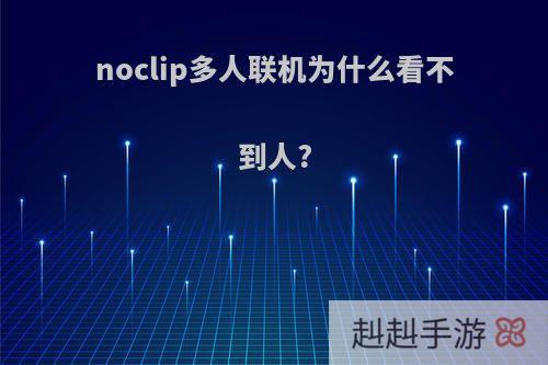 noclip多人联机为什么看不到人?