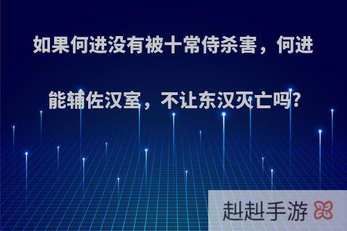 如果何进没有被十常侍杀害，何进能辅佐汉室，不让东汉灭亡吗?
