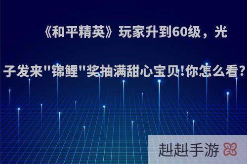 《和平精英》玩家升到60级，光子发来