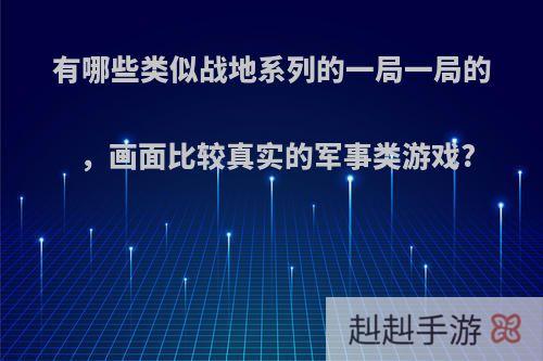 有哪些类似战地系列的一局一局的，画面比较真实的军事类游戏?