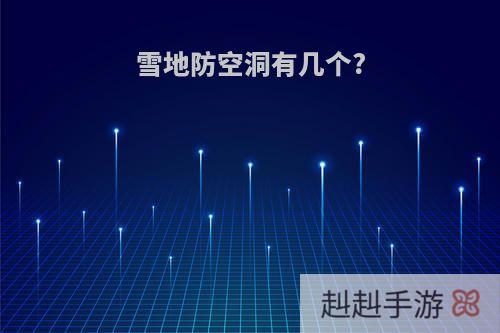 雪地防空洞有几个?