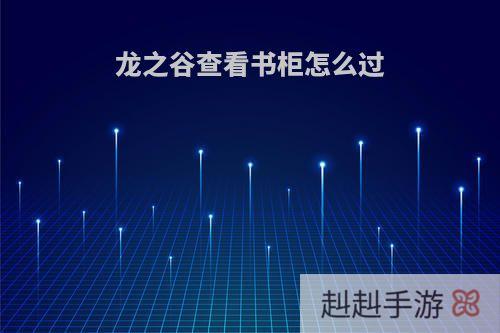 龙之谷查看书柜怎么过