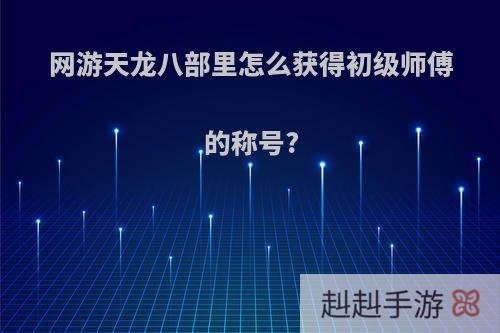 网游天龙八部里怎么获得初级师傅的称号?