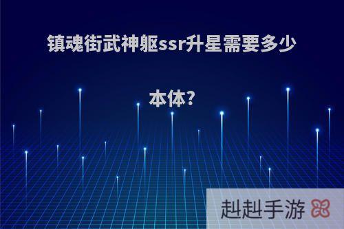 镇魂街武神躯ssr升星需要多少本体?