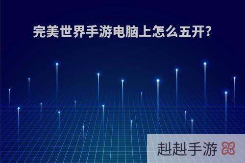 完美世界手游电脑上怎么五开?