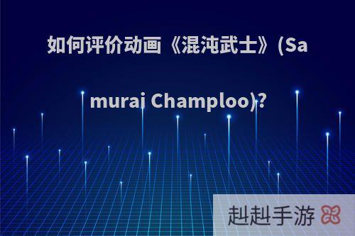 如何评价动画《混沌武士》(Samurai Champloo)?