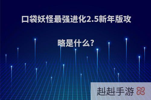 口袋妖怪最强进化2.5新年版攻略是什么?