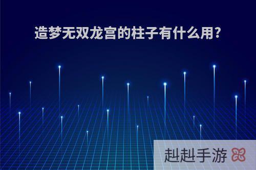 造梦无双龙宫的柱子有什么用?