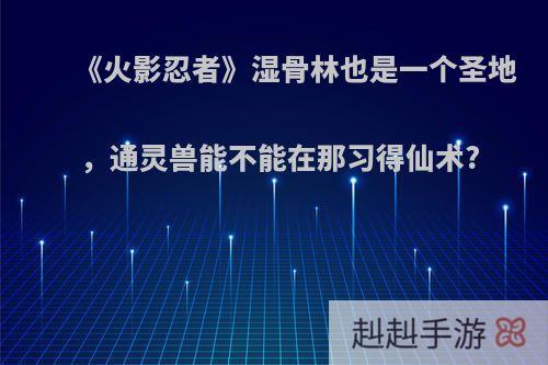 《火影忍者》湿骨林也是一个圣地，通灵兽能不能在那习得仙术?