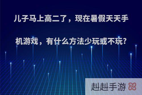 儿子马上高二了，现在暑假天天手机游戏，有什么方法少玩或不玩?