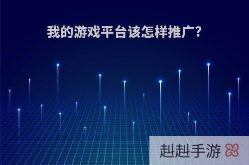我的游戏平台该怎样推广?