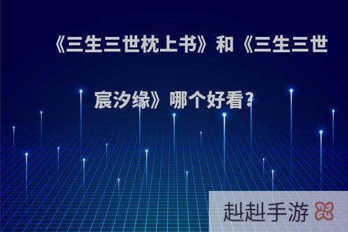 《三生三世枕上书》和《三生三世宸汐缘》哪个好看?