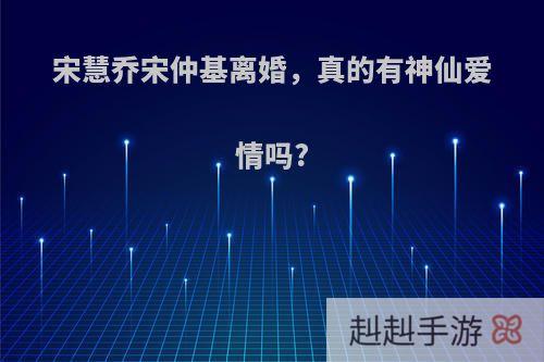 宋慧乔宋仲基离婚，真的有神仙爱情吗?