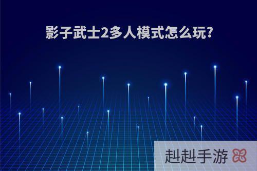 影子武士2多人模式怎么玩?