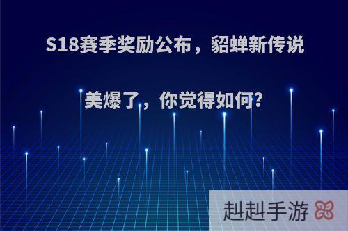 S18赛季奖励公布，貂蝉新传说美爆了，你觉得如何?