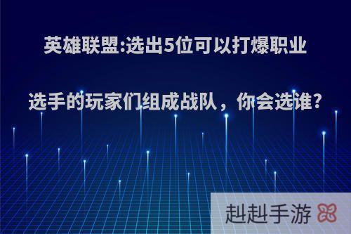 英雄联盟:选出5位可以打爆职业选手的玩家们组成战队，你会选谁?