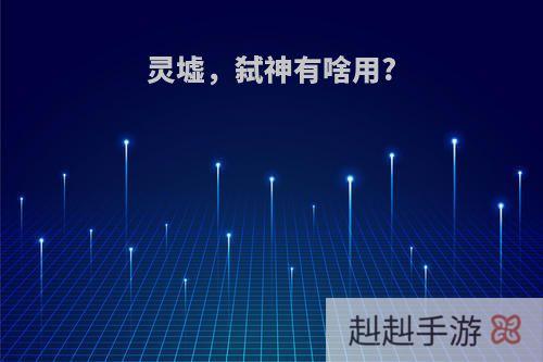 灵墟，弑神有啥用?