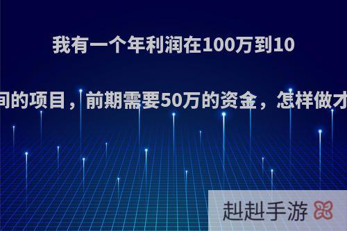我有一个年利润在100万到1000万之间的项目，前期需要50万的资金，怎样做才能拉到?