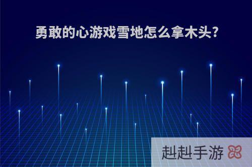 勇敢的心游戏雪地怎么拿木头?