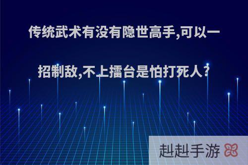 传统武术有没有隐世高手,可以一招制敌,不上擂台是怕打死人?
