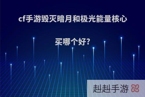 cf手游毁灭暗月和极光能量核心买哪个好?