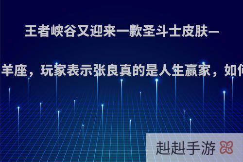 王者峡谷又迎来一款圣斗士皮肤—黄金白羊座，玩家表示张良真的是人生赢家，如何评价?