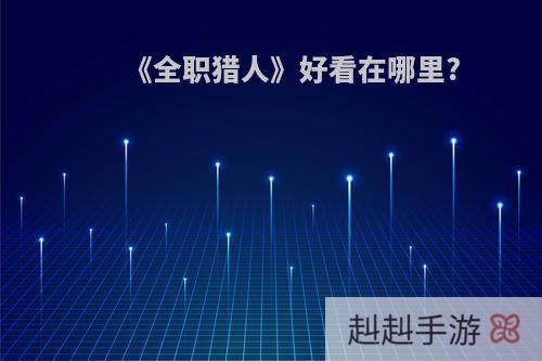 《全职猎人》好看在哪里?