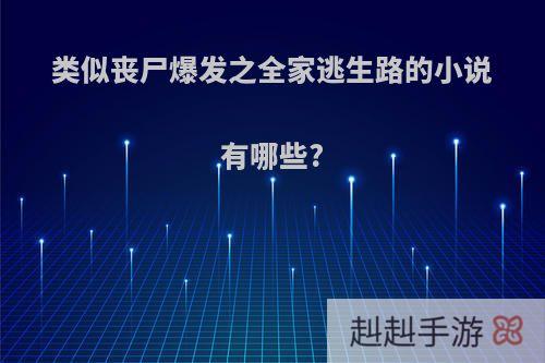 类似丧尸爆发之全家逃生路的小说有哪些?